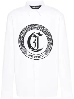Just Cavalli: Рубашка со змеиным принтом 