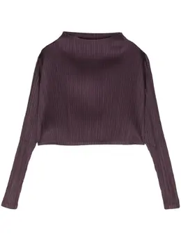 Pleats Please Issey Miyake: Фиолетовый топ 