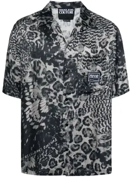 Versace Jeans Couture: Рубашка с животным принтом 