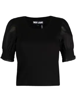 DKNY: Топ с коротким рукавом 