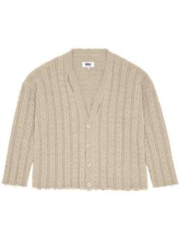 MM6 Maison Margiela: Кардиган с v-образным вырезом 
