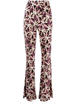 DVF Diane von Furstenberg: Брюки с растительным принтом 