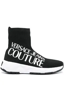 Versace Jeans Couture: Чёрные кроссовки 