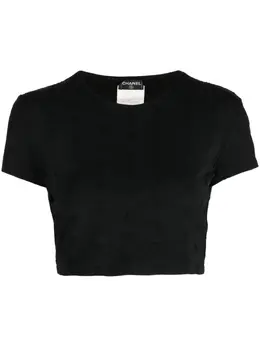 CHANEL Pre-Owned: Чёрная футболка 