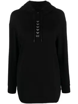 Ea7 Emporio Armani: Чёрная толстовка 