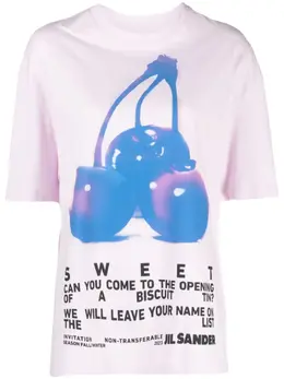 Jil Sander: Футболка с принтом 