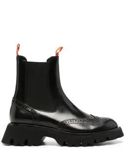 Santoni: Чёрные ботинки 