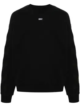 Off-White: Свитшот  Diag Stripe в полоску
