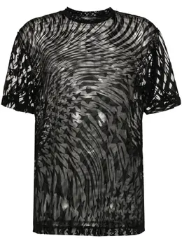 Mugler: Футболка с принтом 