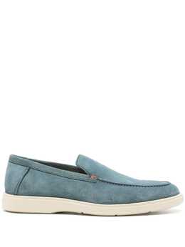 Santoni: Голубые туфли 