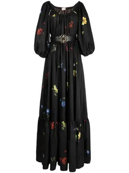 Elie Saab: Платье с растительным принтом 