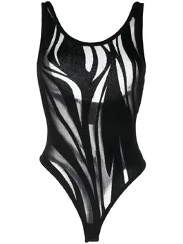 Mugler: Прозрачный боди 
