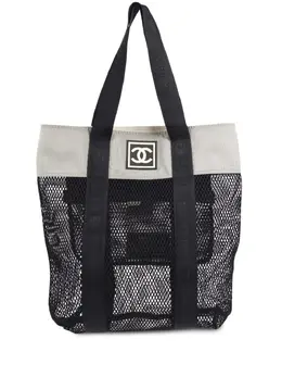 CHANEL Pre-Owned: Чёрная сумка-шоппер 
