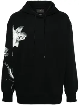 Y-3: Толстовка с растительным принтом 