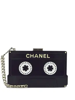 CHANEL Pre-Owned: Чёрный клатч 