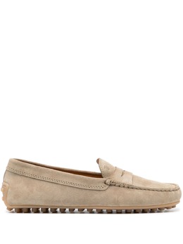 Tod's: Бежевые лоферы  Gommino