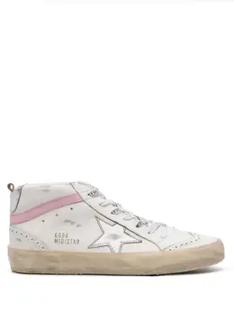 Golden Goose: Белые кроссовки  Mid Star