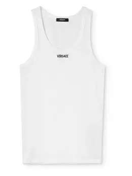 Versace: Белая майка 
