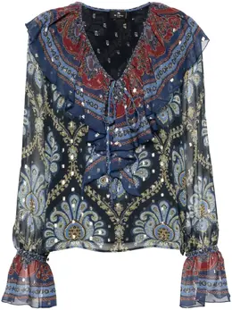 ETRO: Блуза с принтом 