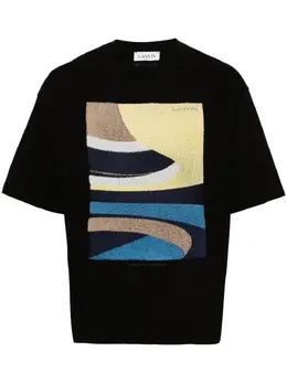 Lanvin: Футболка с вышивкой 