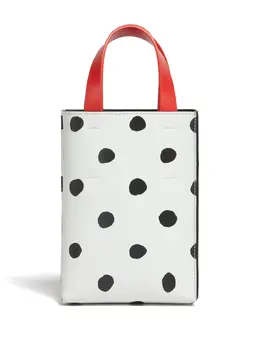 Marni: Сумка-шоппер  Museo в горошек