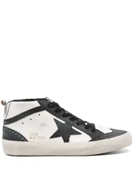 Golden Goose: Чёрные кроссовки  Mid Star