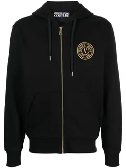 Versace Jeans Couture: Чёрная толстовка 