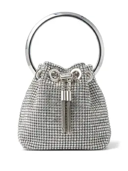 Jimmy Choo: Серебристая сумка  Bon Bon