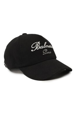 Balmain: Чёрная кепка 