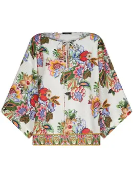 ETRO: Блуза с растительным принтом 