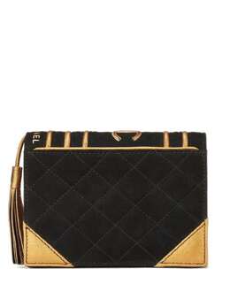 CHANEL Pre-Owned: Чёрный клатч 