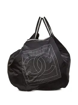 CHANEL Pre-Owned: Чёрная сумка-шоппер 