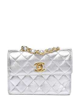 CHANEL Pre-Owned: Серебристая сумка 