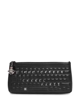 CHANEL Pre-Owned: Чёрный клатч 