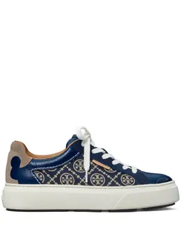 Tory Burch: Синие кроссовки 