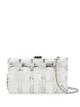 CHANEL Pre-Owned: Серебристый клатч 