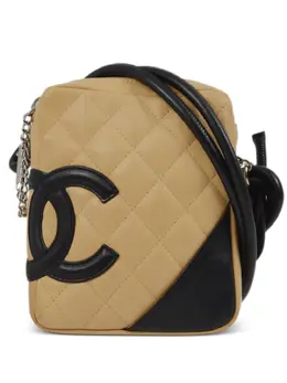 CHANEL Pre-Owned: Бежевая сумка через плечо 
