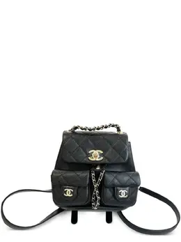 CHANEL Pre-Owned: Чёрный рюкзак 