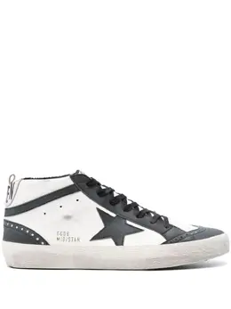 Golden Goose: Голубые кроссовки  Mid Star