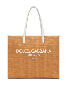 Dolce & Gabbana: Коричневая сумка-шоппер 