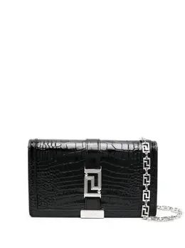 Versace: Чёрная сумка  Greca