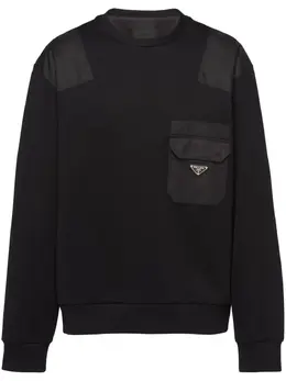Prada: Чёрный свитшот 