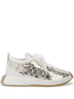 Giuseppe Zanotti: Серебристые кроссовки  Ferox