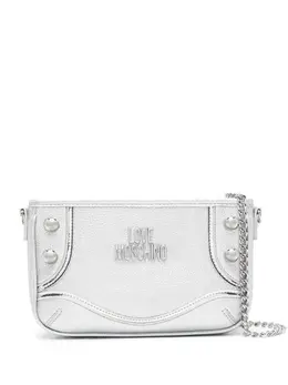 Love Moschino: Серебристая сумка 