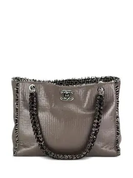 CHANEL Pre-Owned: Коричневая сумка-шоппер 
