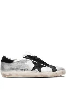 Golden Goose: Серебристые кроссовки  Super Star