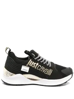 Just Cavalli: Чёрные кроссовки 