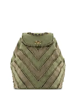 CHANEL Pre-Owned: Зелёный рюкзак 