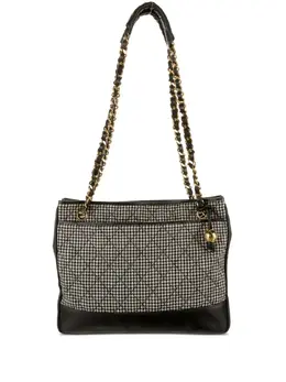 CHANEL Pre-Owned: Чёрная сумка-шоппер 