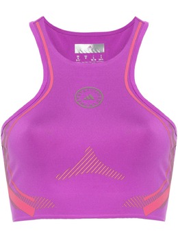 adidas by Stella McCartney: Фиолетовый топ 